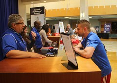 CoSIDA grant winners volunteered to work the registration desk.